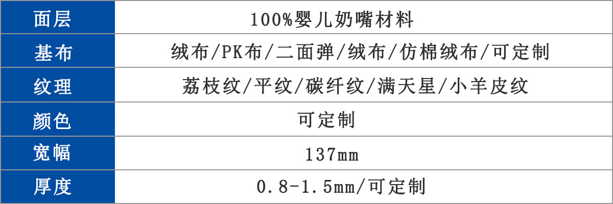 嬰童有機(jī)硅皮革